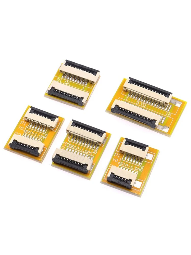 1pcs 1.0MM spacing FFC/FPC flexible cable extension board adapter board 4P/6/8/10/12/14/16/1820/30/40/50/60/80P