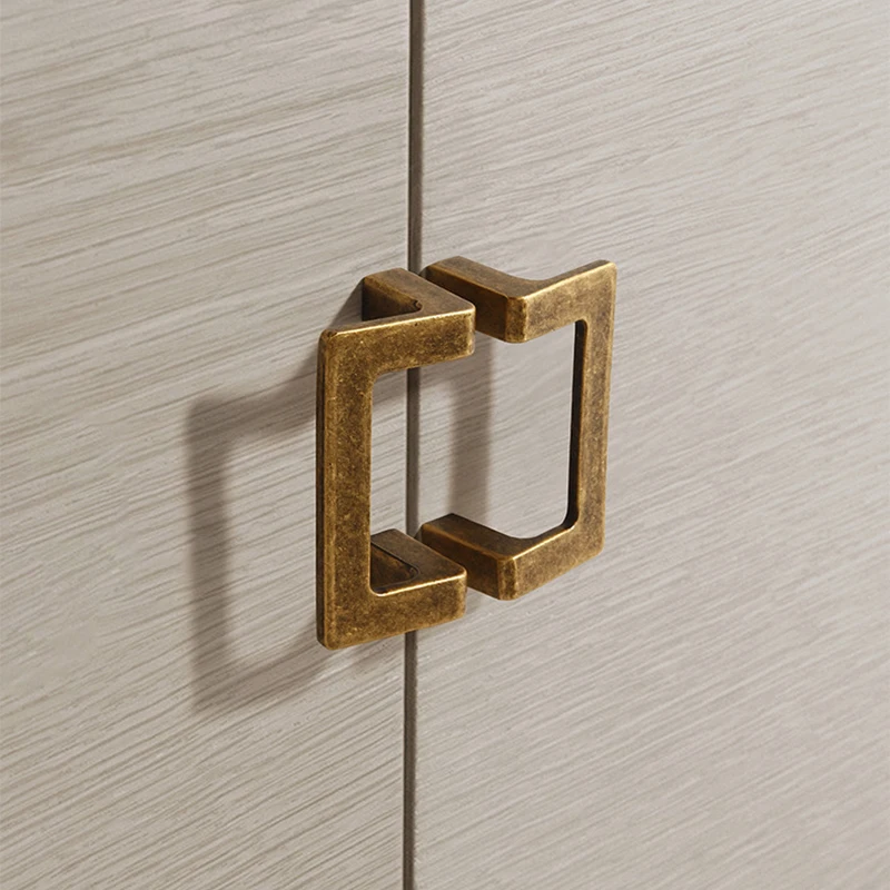 

Modern minimalist cabinet doors square pair handles Nordic wine cabinets shoe cabinets wardrobe doors antique handles drawer
