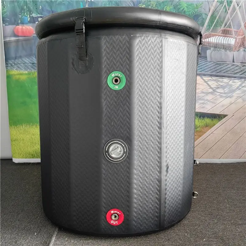 Personalized Logo Printed Inflatable Double Wall FabricIce Bath Tub Outdoor Cold Water Plunge Pool for Recovery Therapy