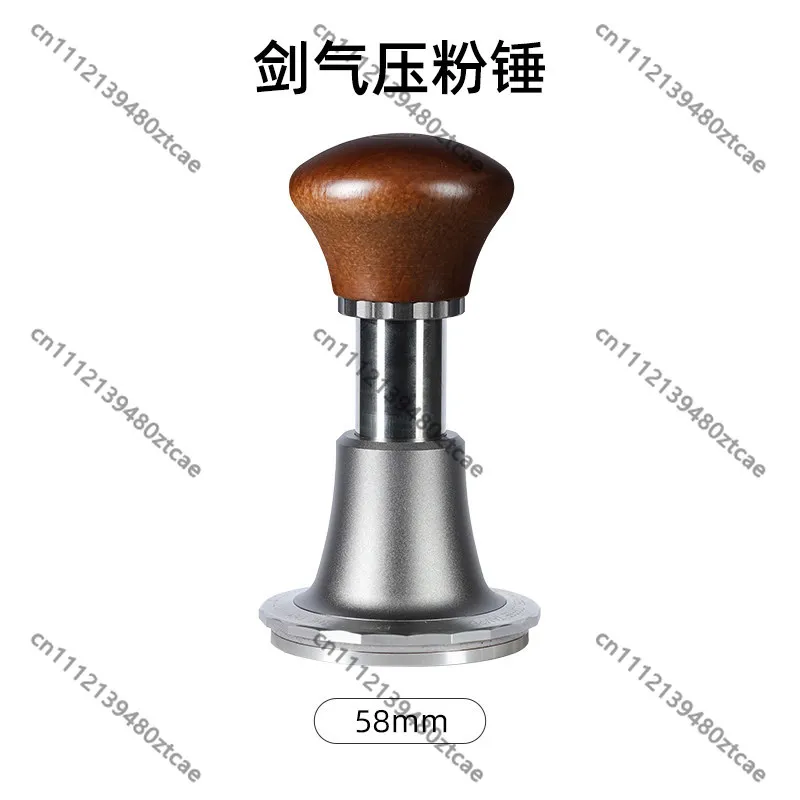 Pneumatic Coffee Tamper, Auto Rebound Constant Pressure Tamping Tool, Spring Loaded 30lbs Force, 51/53/58mm Portafilter Fit