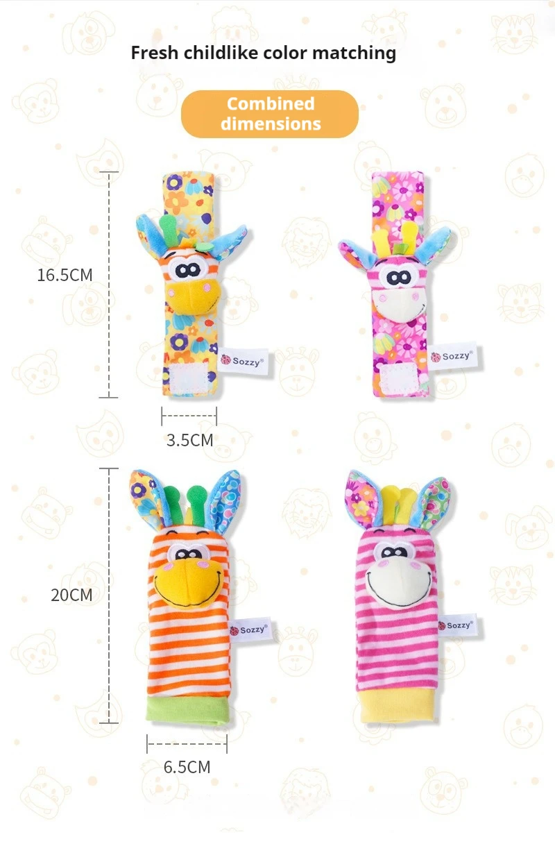 Babysocks alça de pulso chocalhos localizador de pés chocalho meias para bebês 0-12 meses preto branco alto contraste infantil brinquedos sensoriais macios