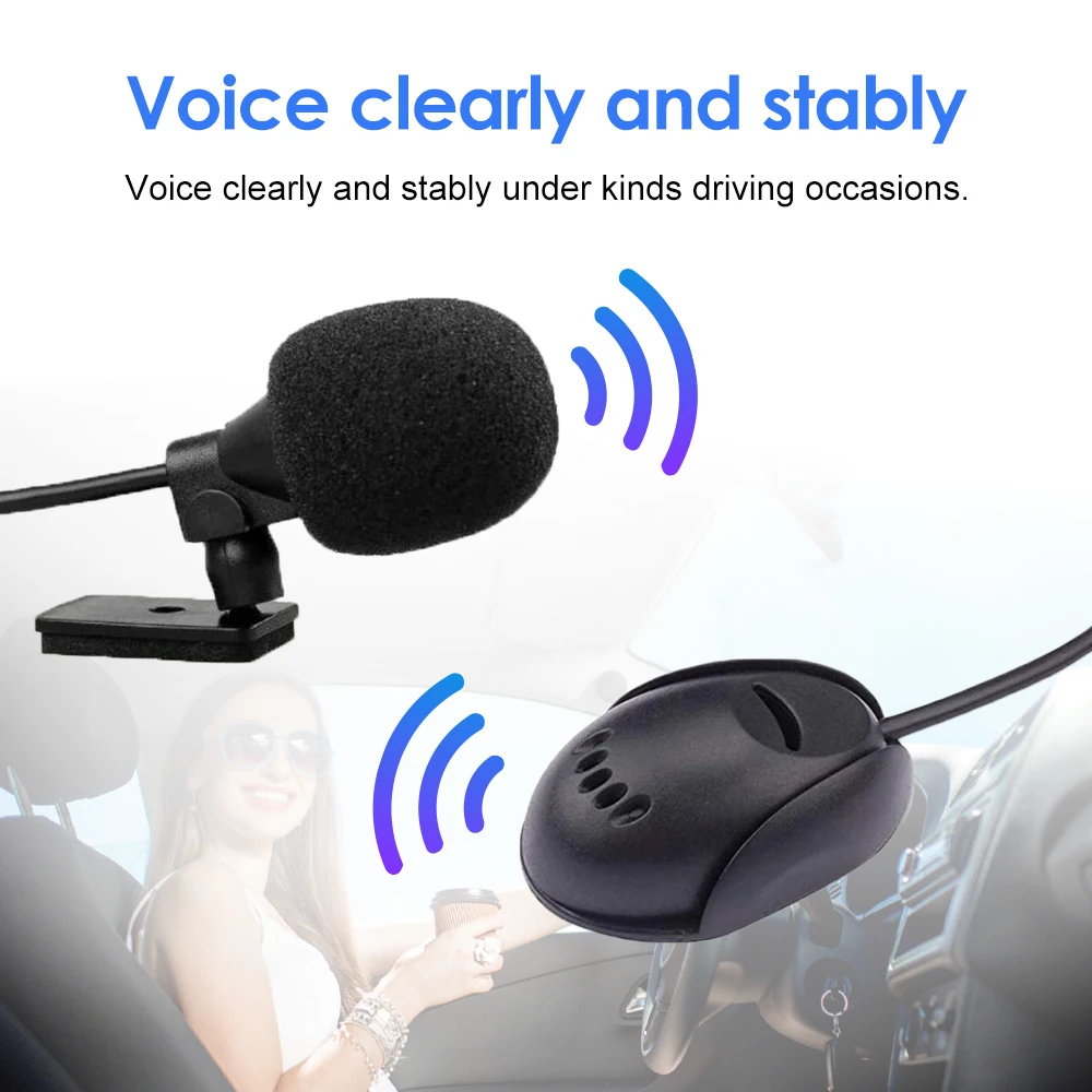 Car GPS Navigator 3.5mm Jack Plug Car Stereo External  Microphone Mono Audio Microphone for Car Auto Vehicle GPS Player