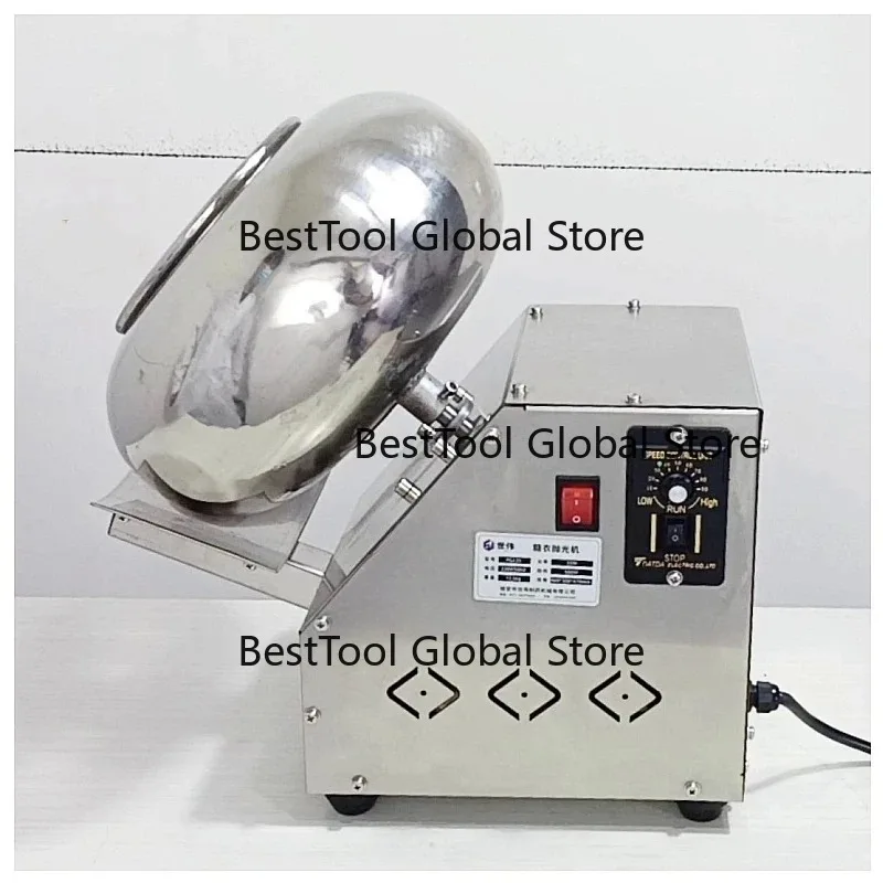 Electric Commercial Peanut Sugar Coating Machine Stainless Steel Chocolate Coater Rounding Pills Film Coating Polishing Machine