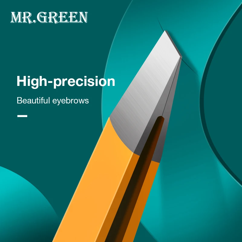 MR.GREEN Eyebrow Tweezer Colorful Hair Beauty Fine Hairs Puller Stainless Steel Slanted Eye Brow Clips Removal Makeup Tools