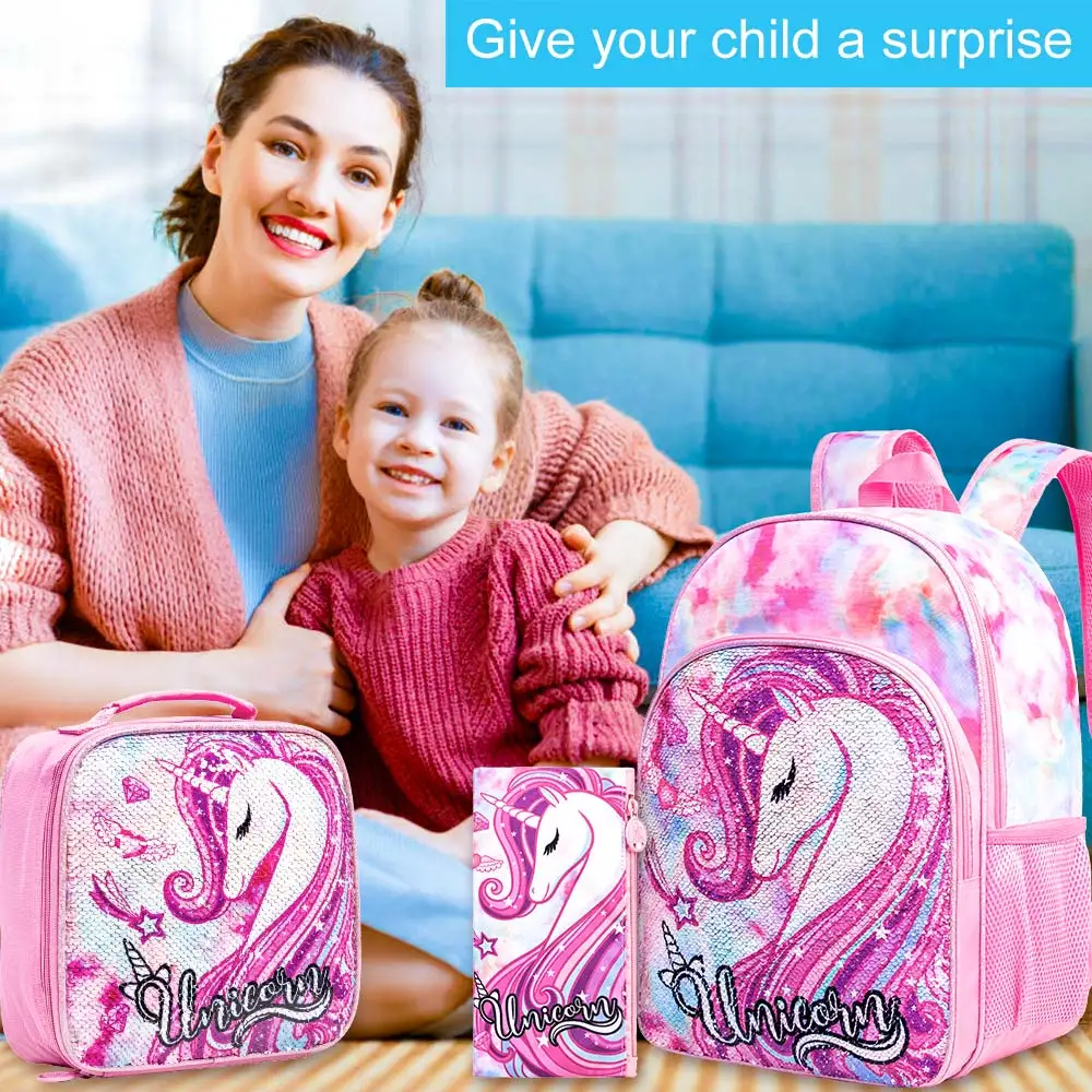 3PCS Backpack for Girls Boys, 16\