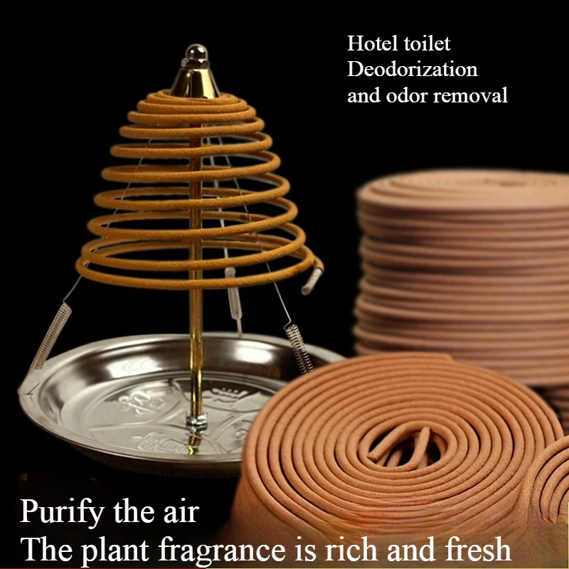 Traditional Craftsmanship 12-hour Sandalwood Coil Incense Long-lasting Room Fragrance Toilet Deodorization Eliminating Odors