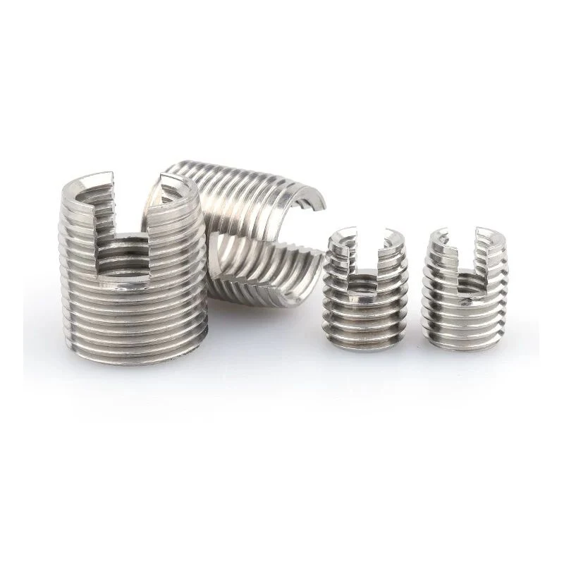 M8~M16 Stainless steel 302 slotted type Self Tapping insert nut Bushing Wire Thread Repair Insert
