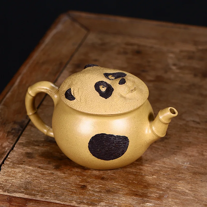 Drop-Shipping Yixing Pure Handmade Raw Ore Purple Teapot With Clay Painting National Treasure Teapot High-End Tea Set