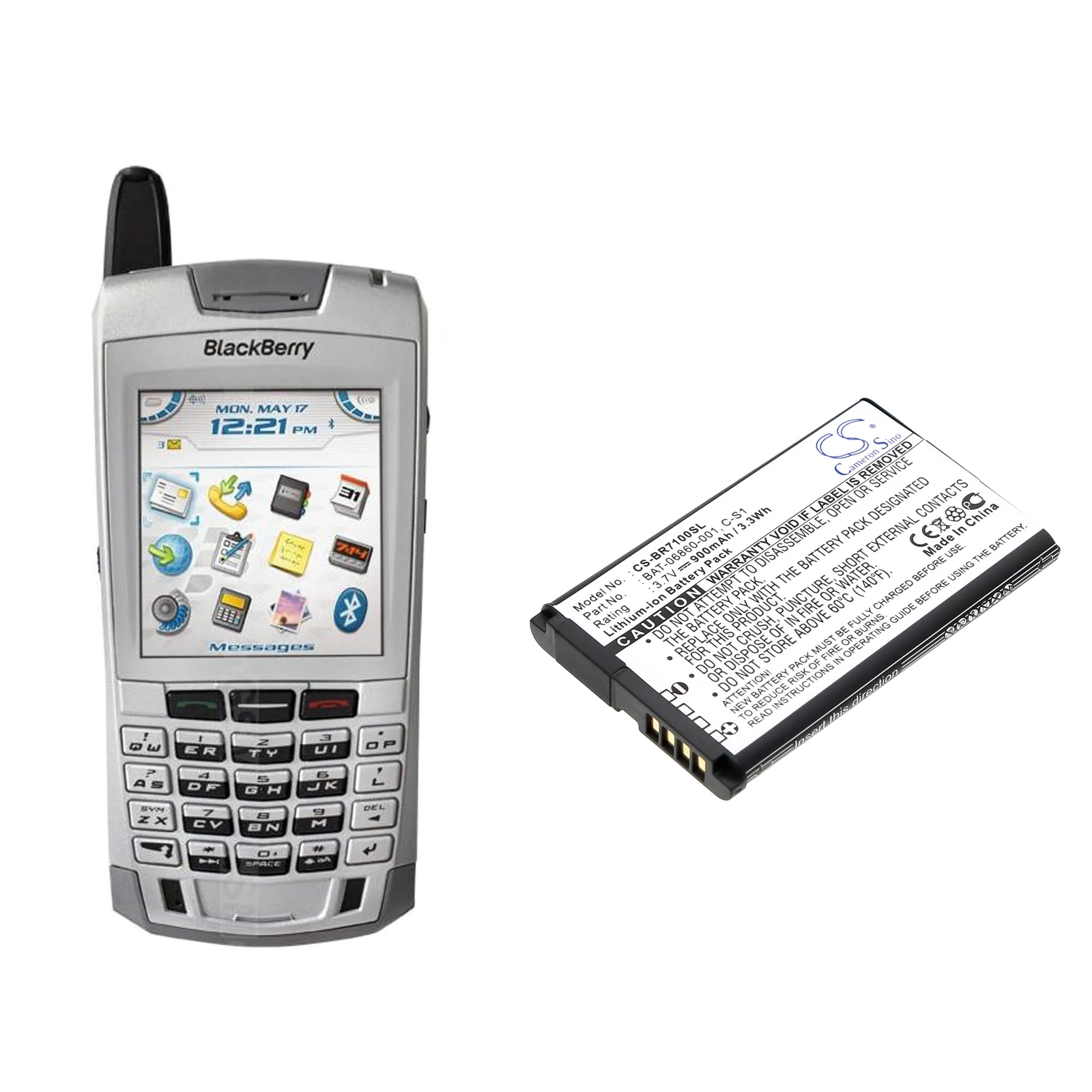 

Mobile, SmartPhone Battery For Blackberry: ACC-10477-001,BAT-06860-001,C-S1,7100,7100g,7100i,7100r,7100t,7100v,7100x,7105t,7130