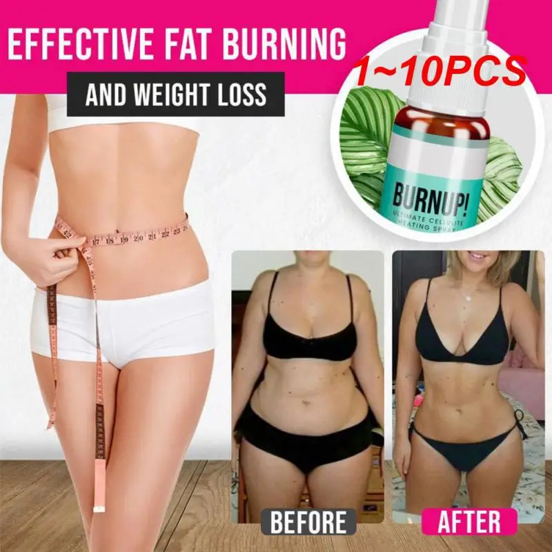 

1~10PCS Hot Sale 10ML BurnUp Ultimate Cellulite Spray Effective Fat Burners Belly Waist Thighs Firming Heating Skin Tightening