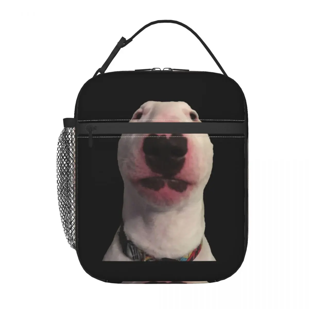 Bull Terrier Dog Funny Meme Insulated Lunch Bag for Outdoor Picnic Waterproof Thermal Cooler Bento Box Women Kids