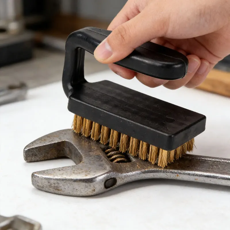 

Щетка для удаления ржавчины, 1 шт., проволочная щетка из нержавеющей стали и меди для очистки механических деталей, удаления ржавчины и краски