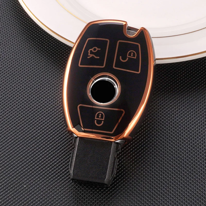 TPU Car Key Case Shell Cover Fob for Mercedes Benz  A B C E S Class W204 W211 CLA GLA GLC GLK W176 W463 W251 Accessories view 6