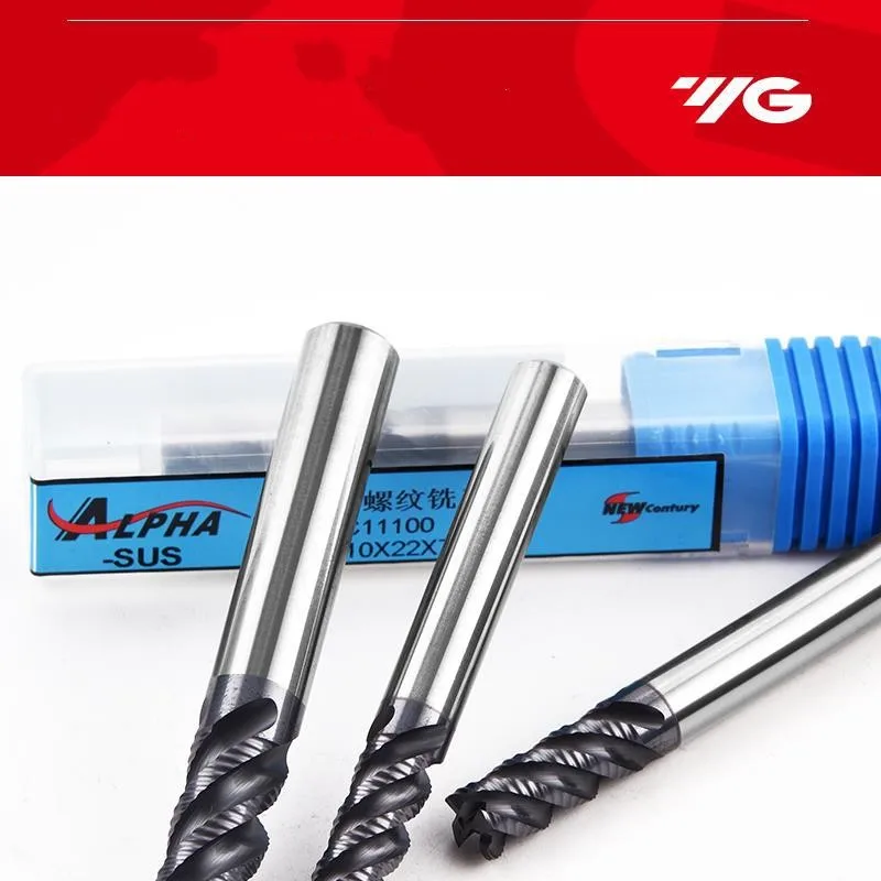 1 pz YG 4 flauto fresa a spirale ondulata in acciaio al tungsteno emc11horif6 8 10 12 acciaio inossidabile speciale