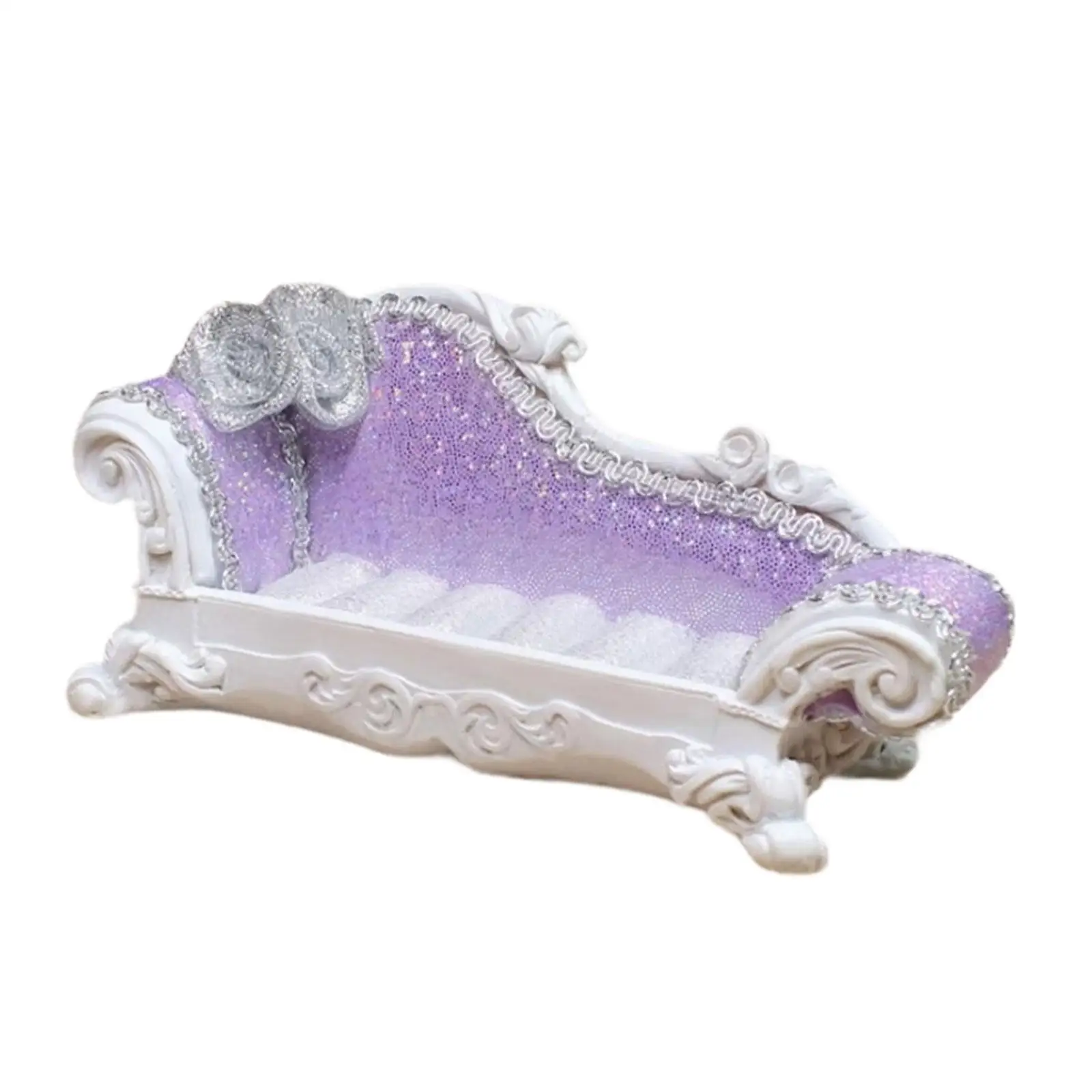 1:12 Doll House Luxury Sofa Miniature 5.5x3x2inch Ornament Multifunctional for Life Scene Scenery Realistic Resin and Fabric