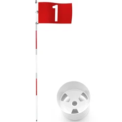 Golf Flagstick Backyard Stick Golf Training Aids Professional Putting Yard Garden Training Practice Golf Hole Pole Cup Flags