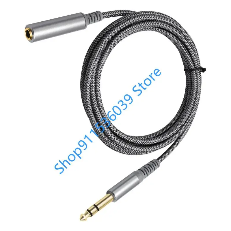 Cabo de extensão de áudio 200-600cm, 6.35mm, 1/4 polegadas, trs macho para fêmea, adaptador, cabo estéreo para fone de ouvido, microfone, amplificador, mixer