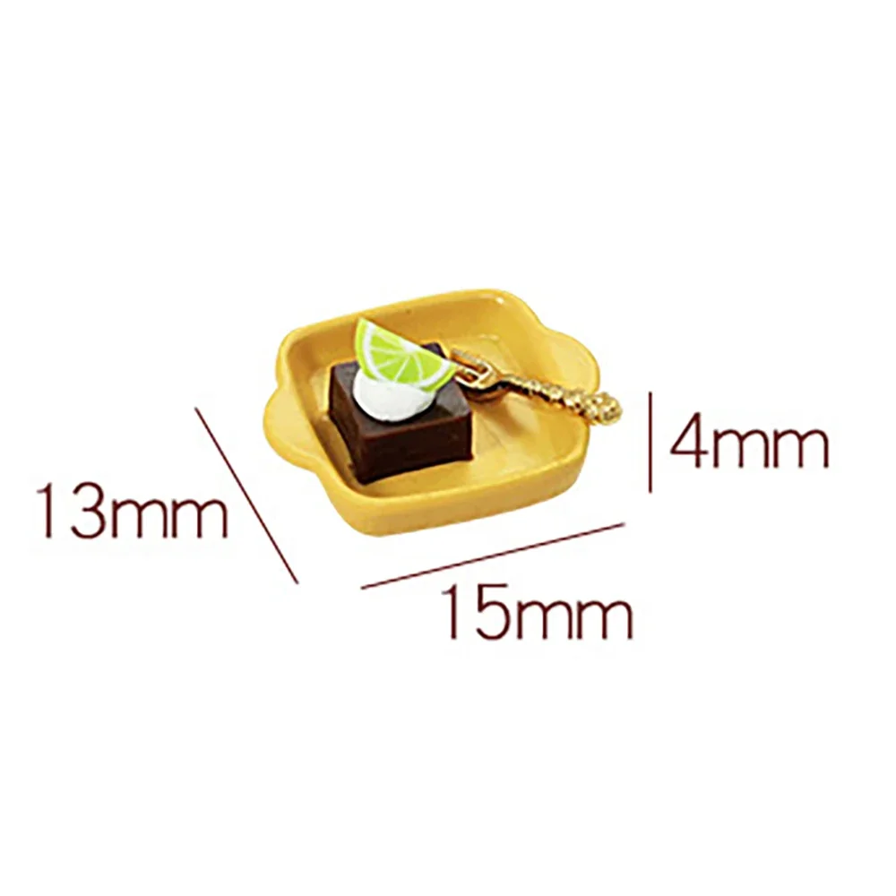 1Pcs 1/12 Dollhouse Miniature Accessories Mini Chocolate Dessert Dish Model Simulation Food Toys for Doll House Decoration