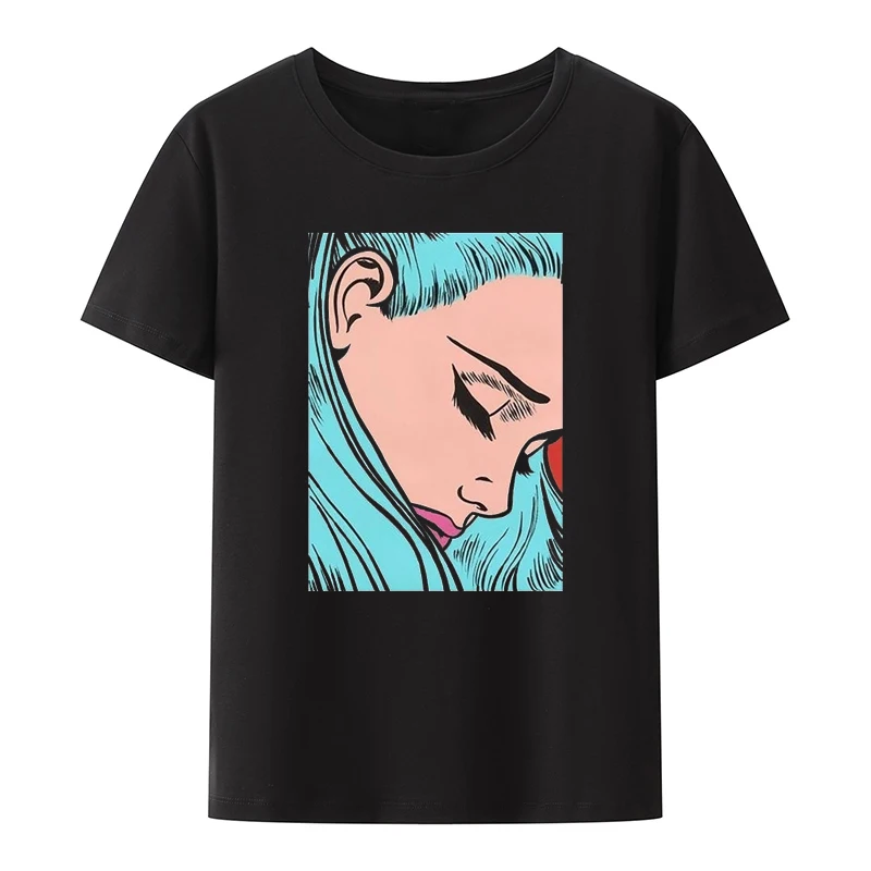 Halsey Poster Summer Fashion Casual Men Women Tshirt Simple Graphic Design Shirt Clothes Fancy Top Black White Casual Streetwear