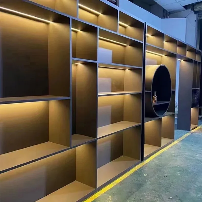 Customize.Light Luxury Decorative Cabinet Stainless Steel Display Cabinet Furniture Display Cabinet