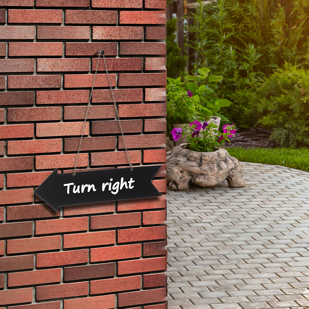 

3PCS Wooden Chalkboard Arrow Signs Hanging Message Board DIY Wall Decoration for Parties Events