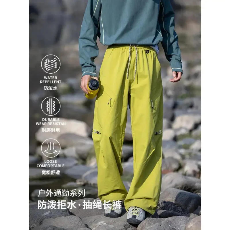 

2026 Spring Lightweight Functional Cargo Pants for Men and Women, Waterproof, Windproof, Stain-Resistant, Straight Cut, for Hiki