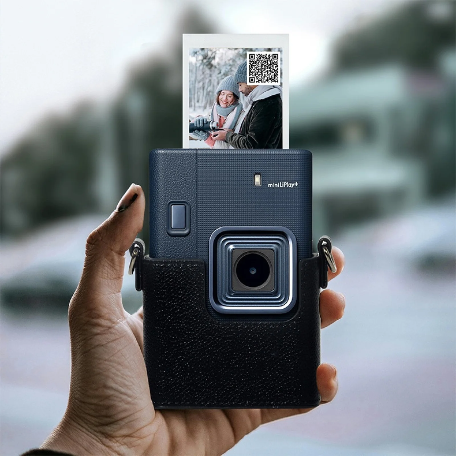 ل Instax mini liplay + حقيبة كاميرا ريترو بولي Leather حافظة جلدية حزام الكتف حماية حقيبة جلدية صلبة واقية #2