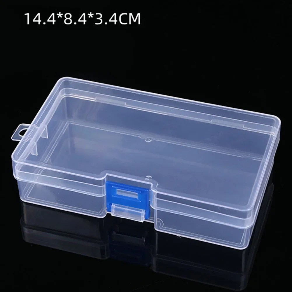 Transparent Latch Box Hardware Pieces Visible Storage Plastic Clear Square Fishing Gear Empty Box For Home And Daily Use