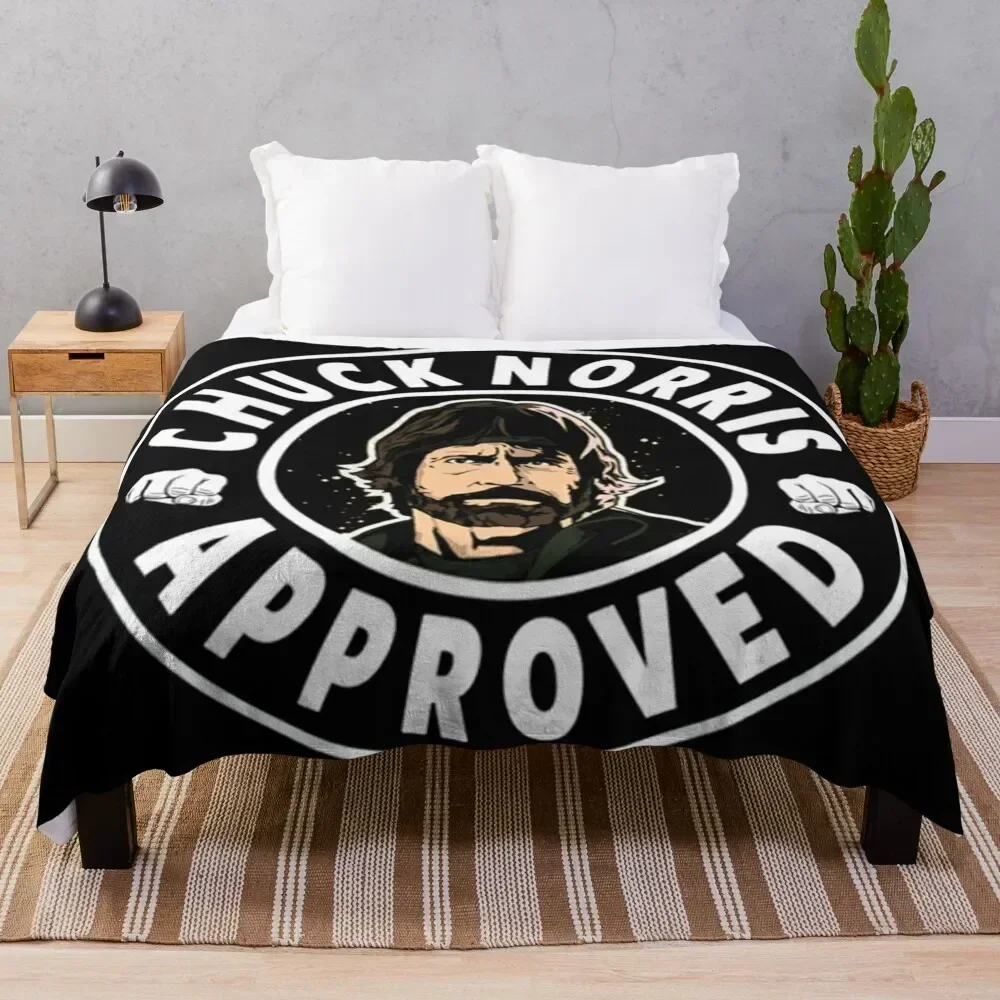 

Chuck Norris Approved Colored Throw Blanket Plush Fuzzy Cozy Blanket for Couch Sofa