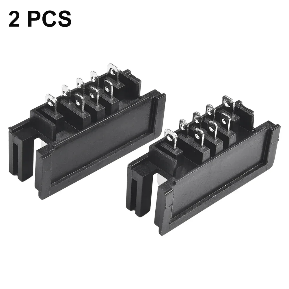 

Battery Charger Tool Connector Terminal Bracket Connector 2pcs Adapter Black Plastic Power Tool Battery Charger