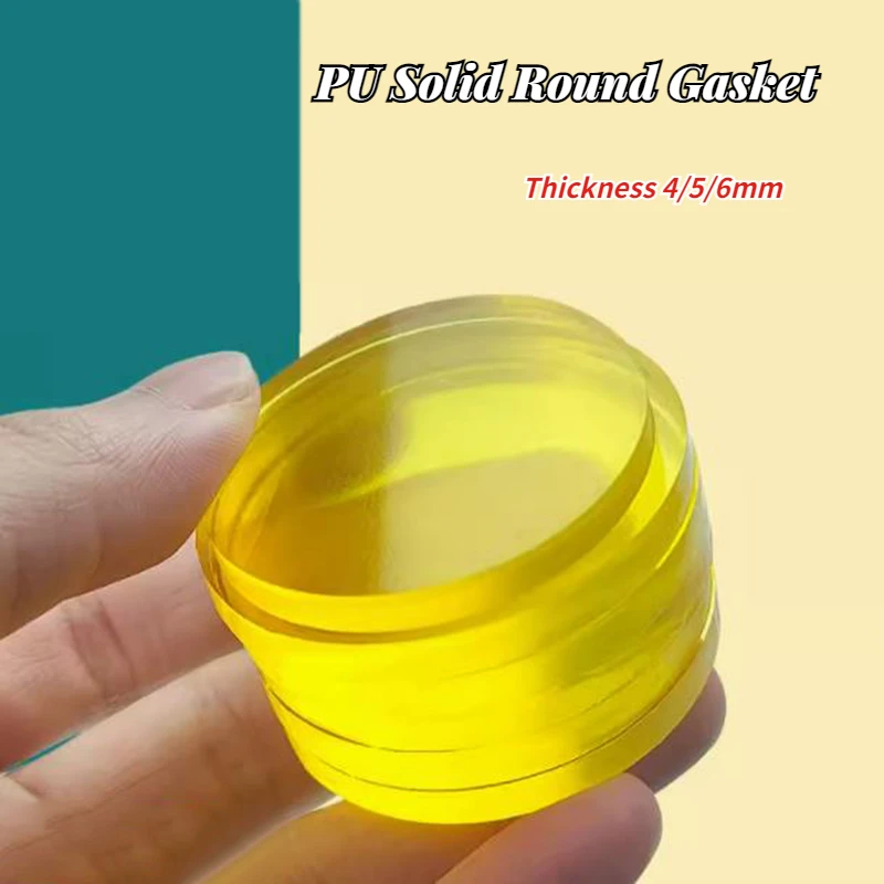 Thick 4/5/6mm Polyurethane Solid Round Gasket 12-100mm Wear-resisting Pressure Damping Gasket Beef Anti-collision Washer