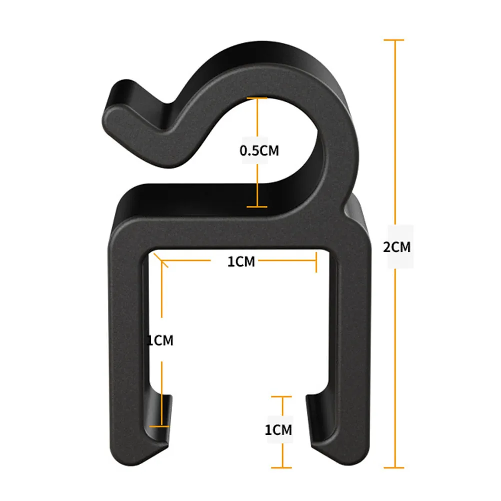 8Pcs Mic Stand Cable Clips Attache To 10mm Diameter Tubes 2x1.5cm Mic Organizer Clamp Clip Holder Stand Storage Accessories