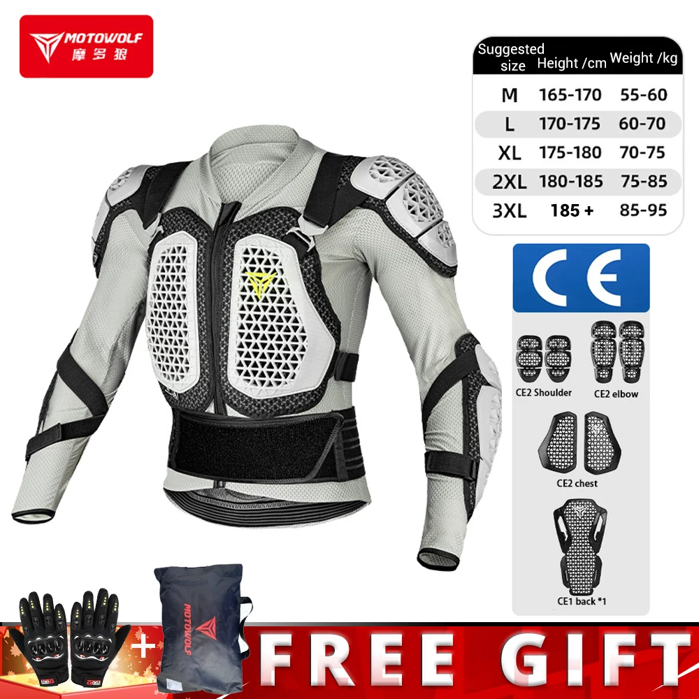 

Motocross Body Armor Men Motorcycle Jacket Moto Armor Motorbike Racing Jacket Clothing CE Approval Protection Gears Equipment ﻿