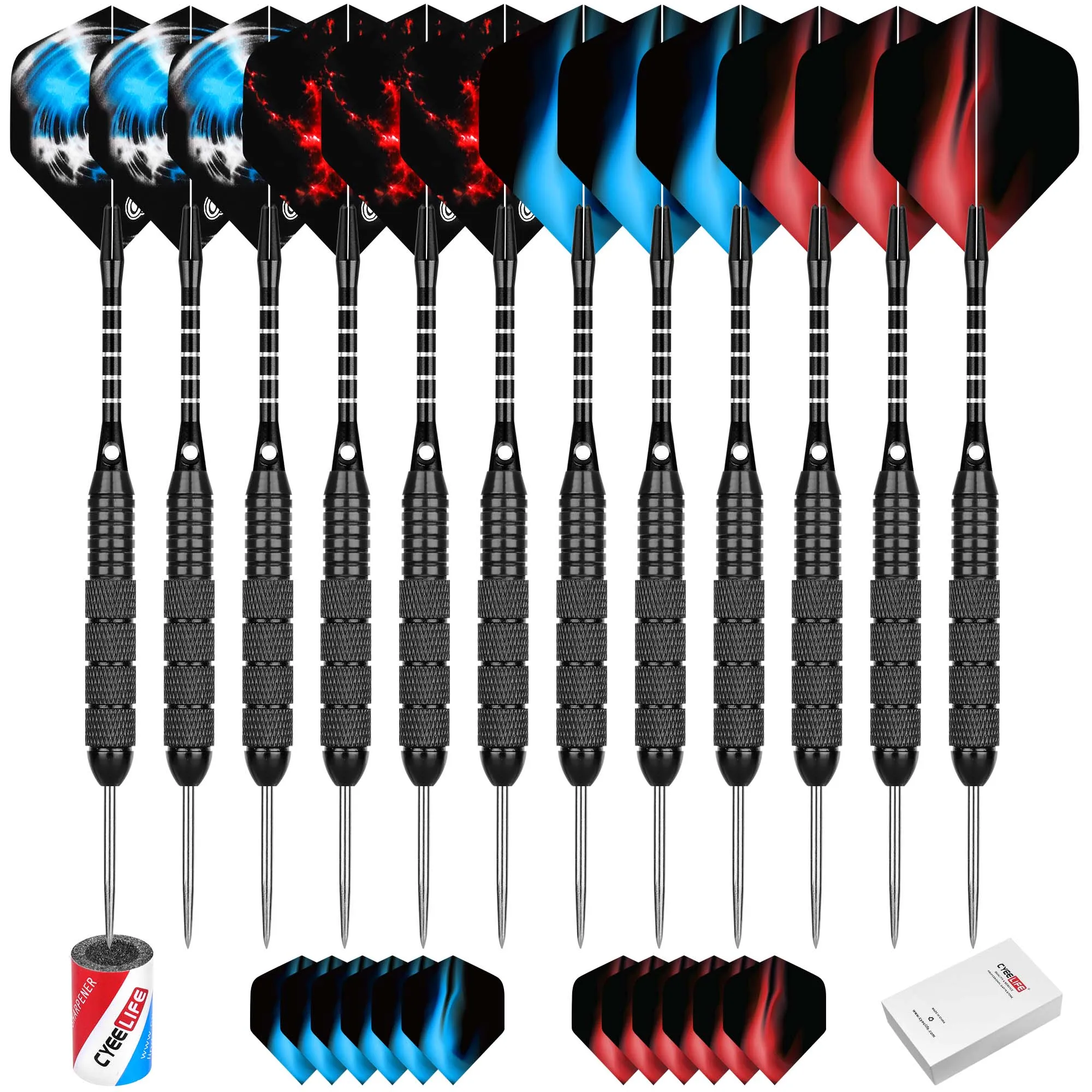 

CyeeLife 6/12PCS 24G hard dart steel needle practice bar entertainment fall resistant professional flyer suit outdoor