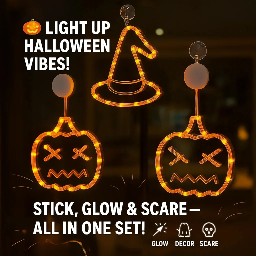 

Украшение на Хэллоуин, оконные светильники, тыква, паук, призрак, шляпа ведьмы, подвесная светодиодная лампа на присоске для домашнего бара, декор для Хэллоуина