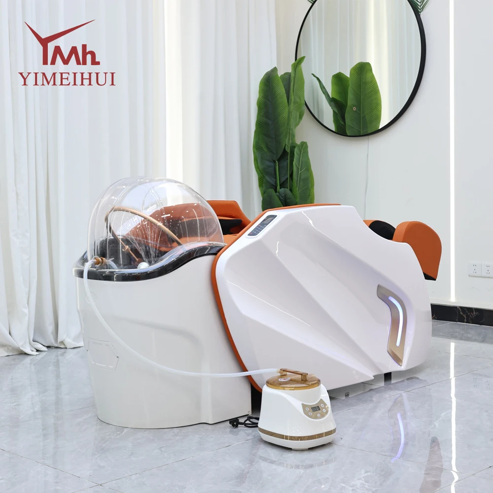 Electric Massage Shampoo Bed Steam Ambient Light Head Spa Hair Salon Washing Equipment