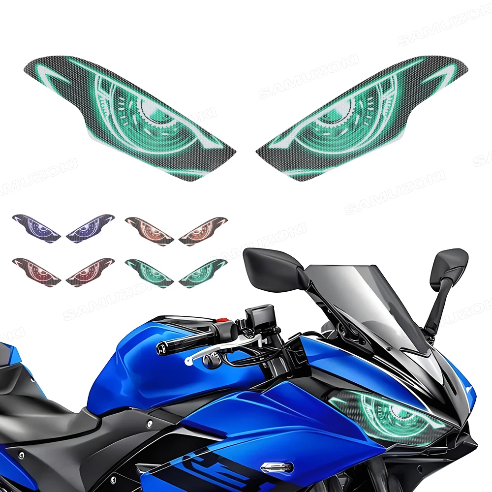 Motorcycle For YAMAHA YZF-R3 YZF-R25 YZF R3 YZF R25 2015 2016 2017 2018 Front Fairing Headlight Protection Sticker