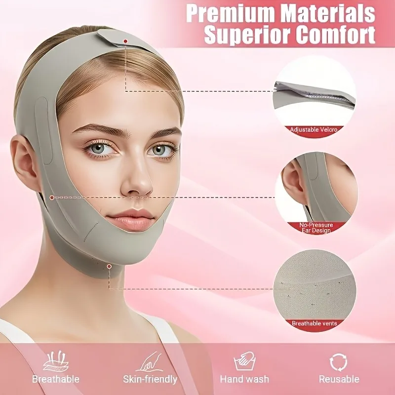 V Breathable Face Lift Tighten Belt, Exercise and General, Used in Various Occasions Such as Family/Sport/Sleep image 4
