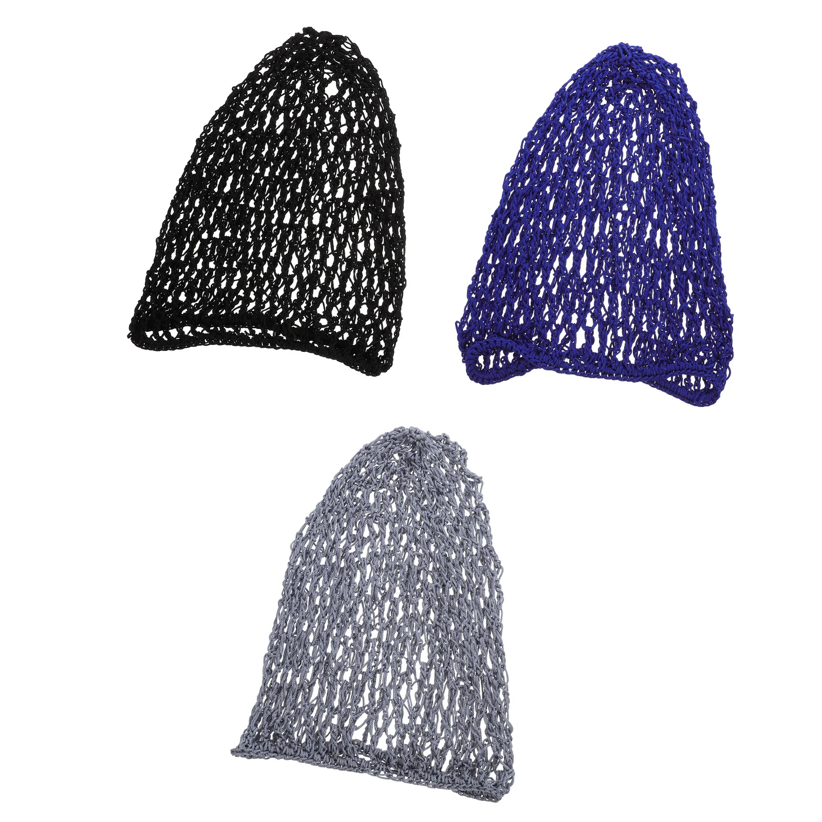 

3Pcs Hair Net Cover Mesh Crochet Elastic Sleeping Hair Hats Long Durable Comfort Summer Use Crochet Mesh Hairnet