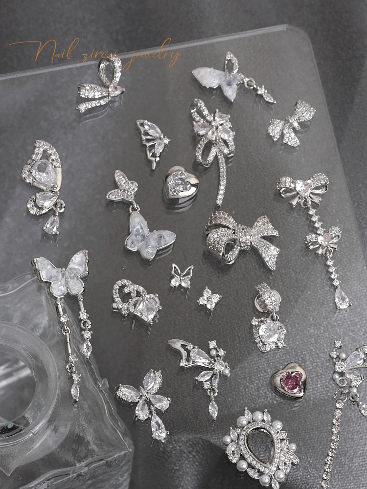 جديد مسمار الفن زركونيا مجوهرات كريستال القلب قلادة مسمار ملصقات الماس جزءا لا يتجزأ من المعادن الحب القرد مسمار الديكور #1