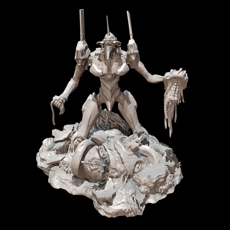 50mm 75mm Science Fiction Machine Resin Model Figure Gk Micro Miniature 3d Printed White Model Toy Unassembled And Unpainted Kit