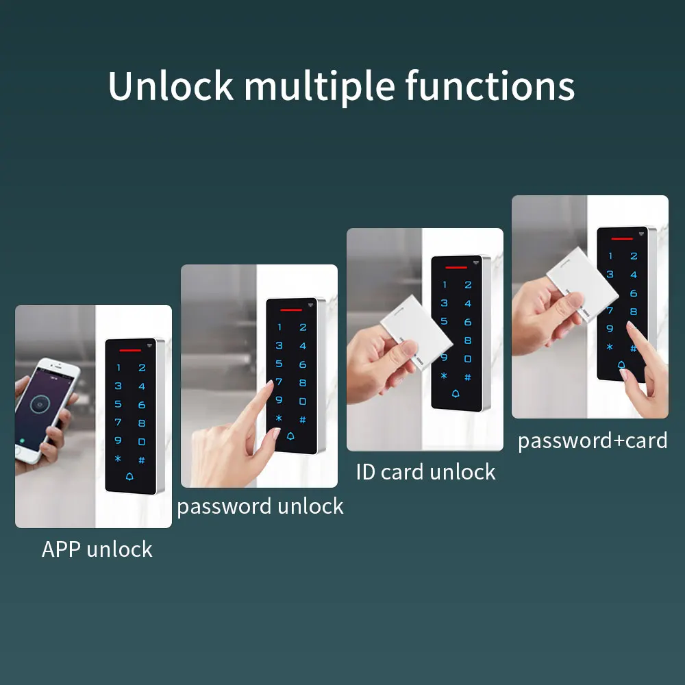 Wifi (optional) Remote Open Control Rfid Lock Smart Gate Access Control Waterproof Magnetic Lock Tuya Mobile APP