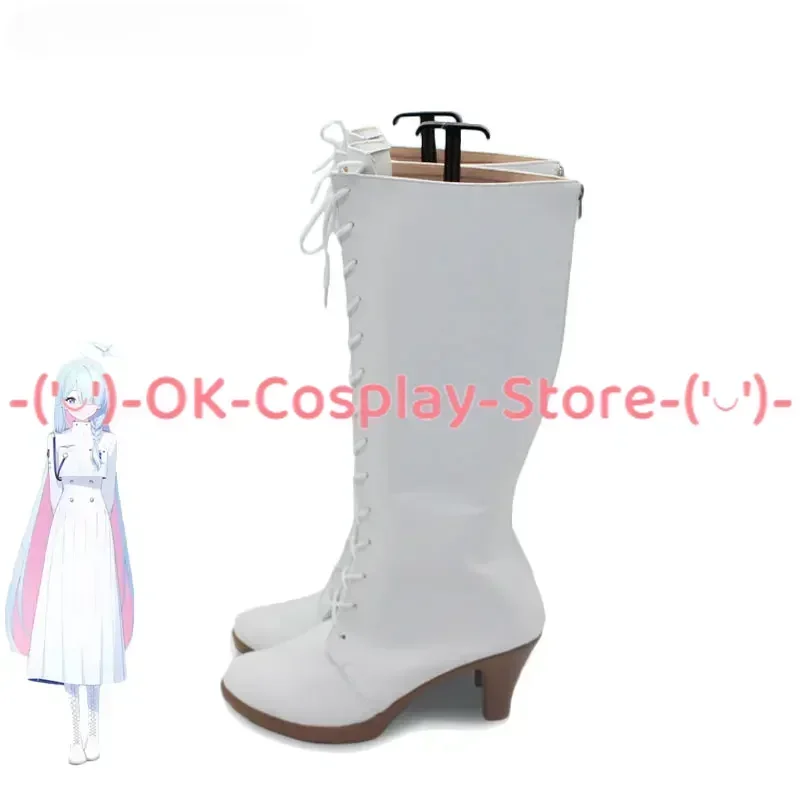 [Customized Size] Blue Archive Student Union President Cosplay Shoes Game Roleplay Costume Prop Halloween Party Boots PU Leather