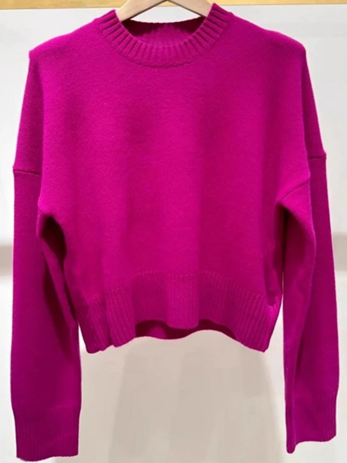 

Sweet Lazy Sle Women's Knitted Woolen Long Sve round Ne Top M Home Early Spring Quali Faionable Casual Wear