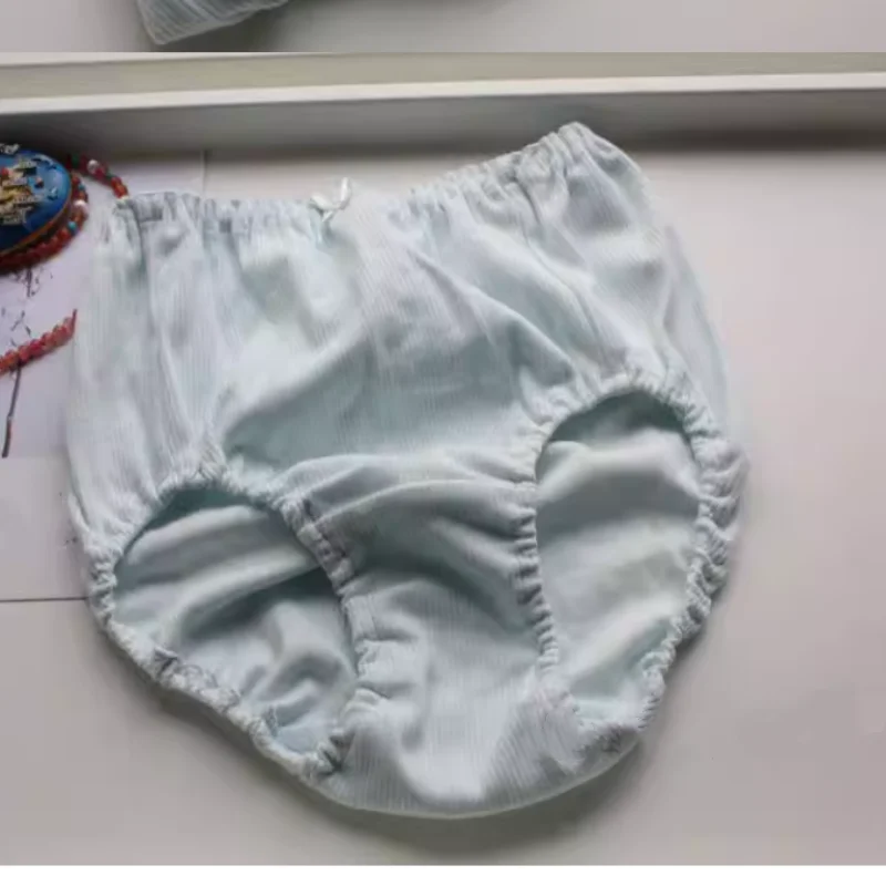 Adult Pure Cotton Panties Mid Waist Soft Breathable Bread Underwear Cute Comfortable ABDLTraining Briefs Daily Wear Home Clothes