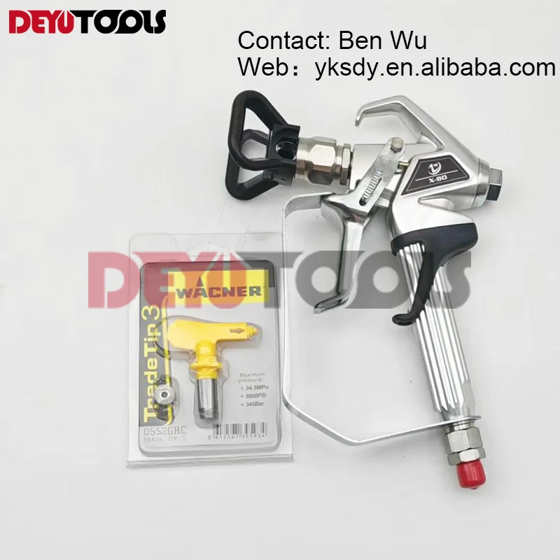High Pressure Electric Airless Paint Sprayer Gun with Tip Nozzle Guard for Wagner Pump Sprayer Wall Putty Painting Acce