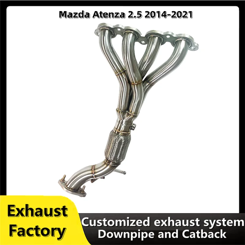 For Mazda Atenza 2.5 2014-2021 customized stainless steel head section exhaust pipe system downpipe exhaust manifold