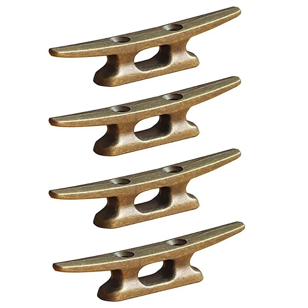 

Boat Dock Cleat 4 Inch for Mooring Boat Bronze Host Cast Iron Suitable for Nautical Beach Lake Maritime Decor,4Pcs F