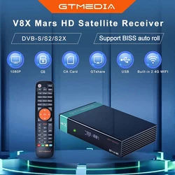 GTMEDIA V8X Satellite Receiver DVB-S/S2/S2X, VCM/ACM/multi-stream Built-in 2.4G WIFI SAT streamed to Gtplayer Satellite decoder