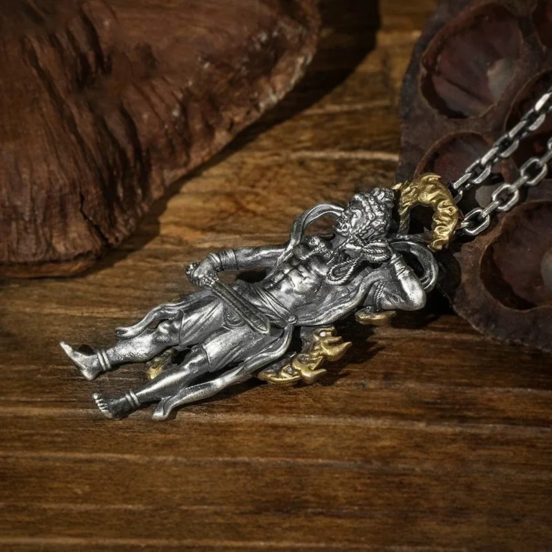 Vintage Accessories Acalanatha Pendant Men's Necklace Flame Arhat Maitreya Men's Power Style Personalized Necklace Pendant